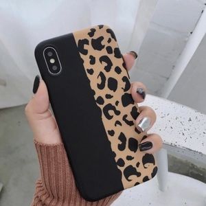 Black Leopard Fitted iPhone Case - multiple sizes